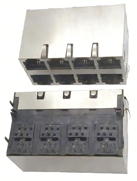 RJ45 Socket[double-layer],2x4,TAB,6P2C